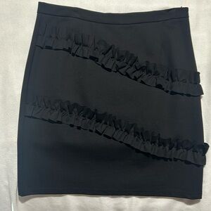 Ladies august silk black skirt